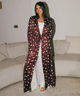 White Hearts Satin Robe